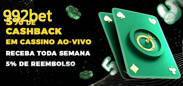 Promoções do cassino ao Vivo 992bet